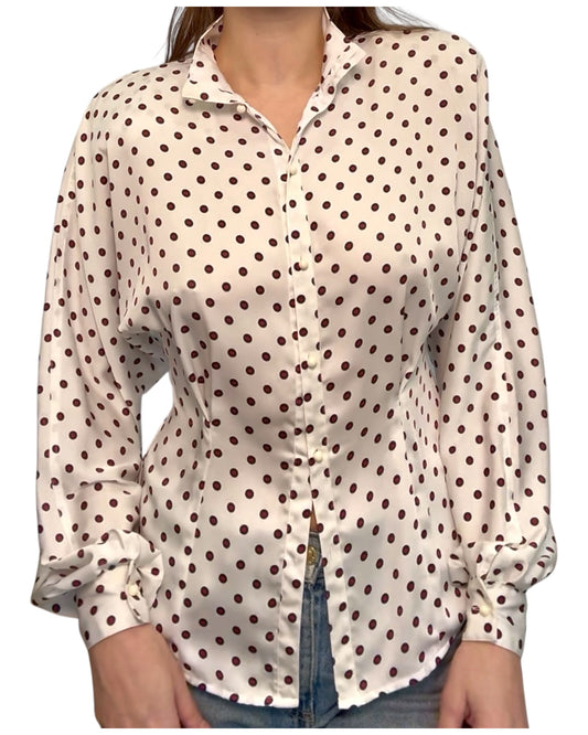 Vintage Polka Dot Blouse