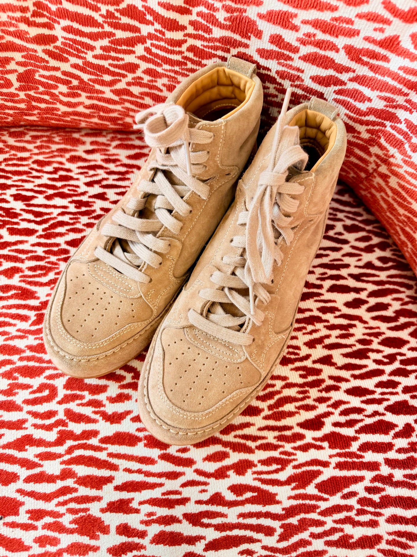 Pre-Loved Ralph Lauren High-Top Suede Sneakers