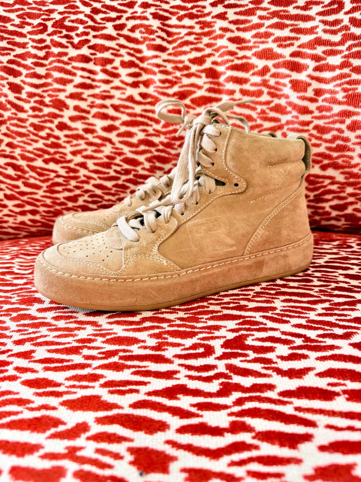 Pre-Loved Ralph Lauren High-Top Suede Sneakers