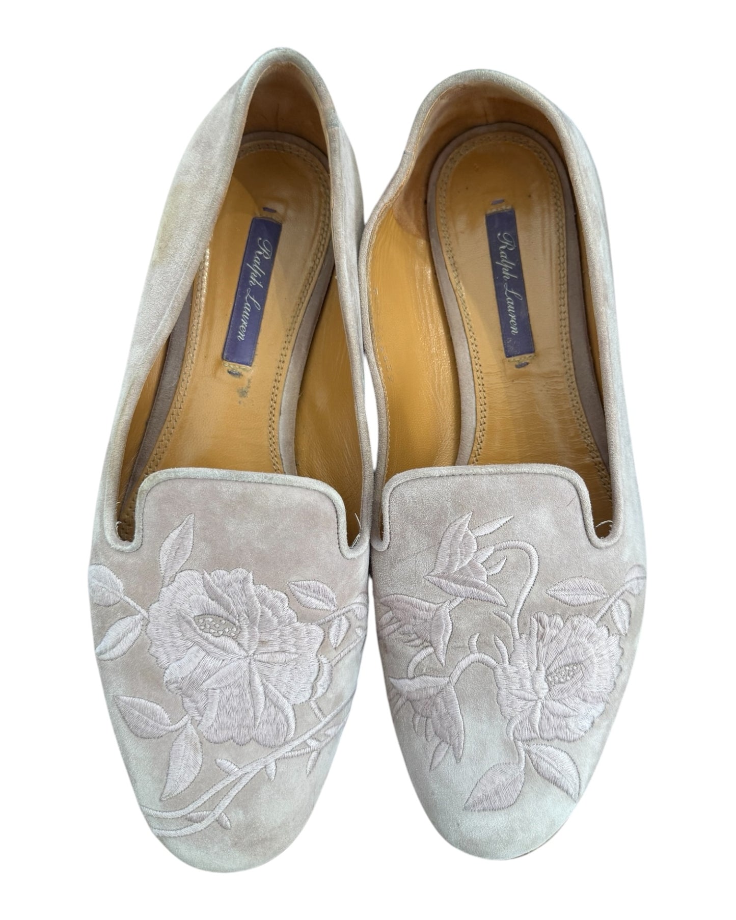 Pre-Loved Ralph Lauren Purple Label Pink Suede Loafers