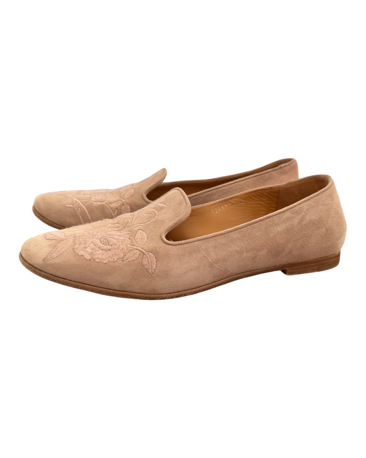 Pre-Loved Ralph Lauren Purple Label Pink Suede Loafers