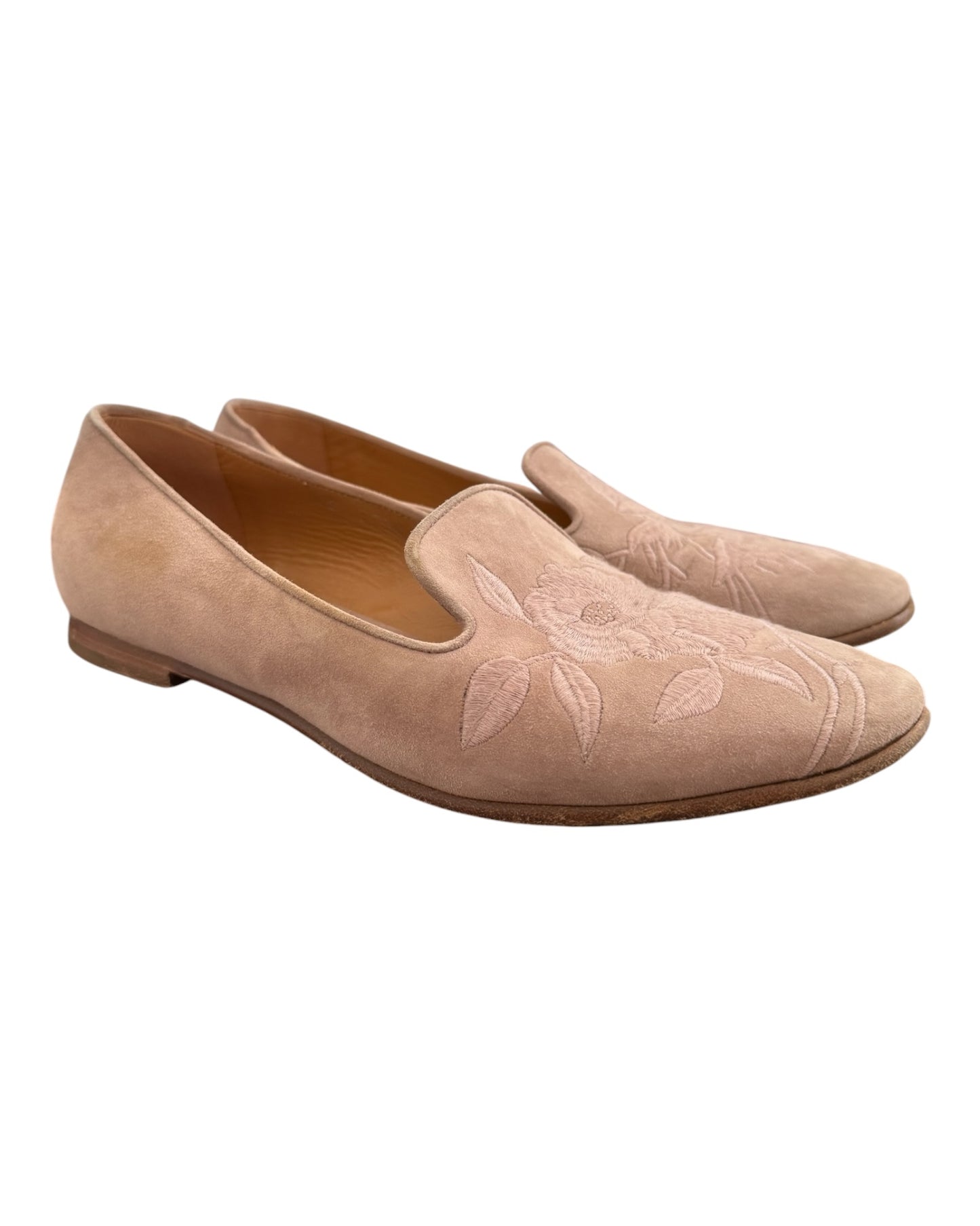 Pre-Loved Ralph Lauren Purple Label Pink Suede Loafers