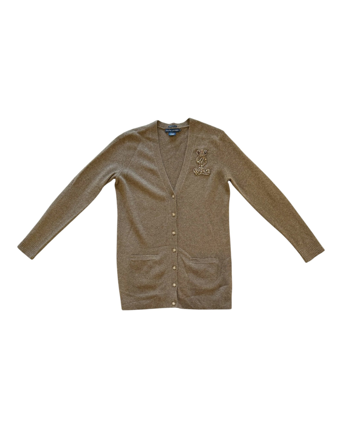Vintage Ralph Lauren Embellished Cardigan Sweater