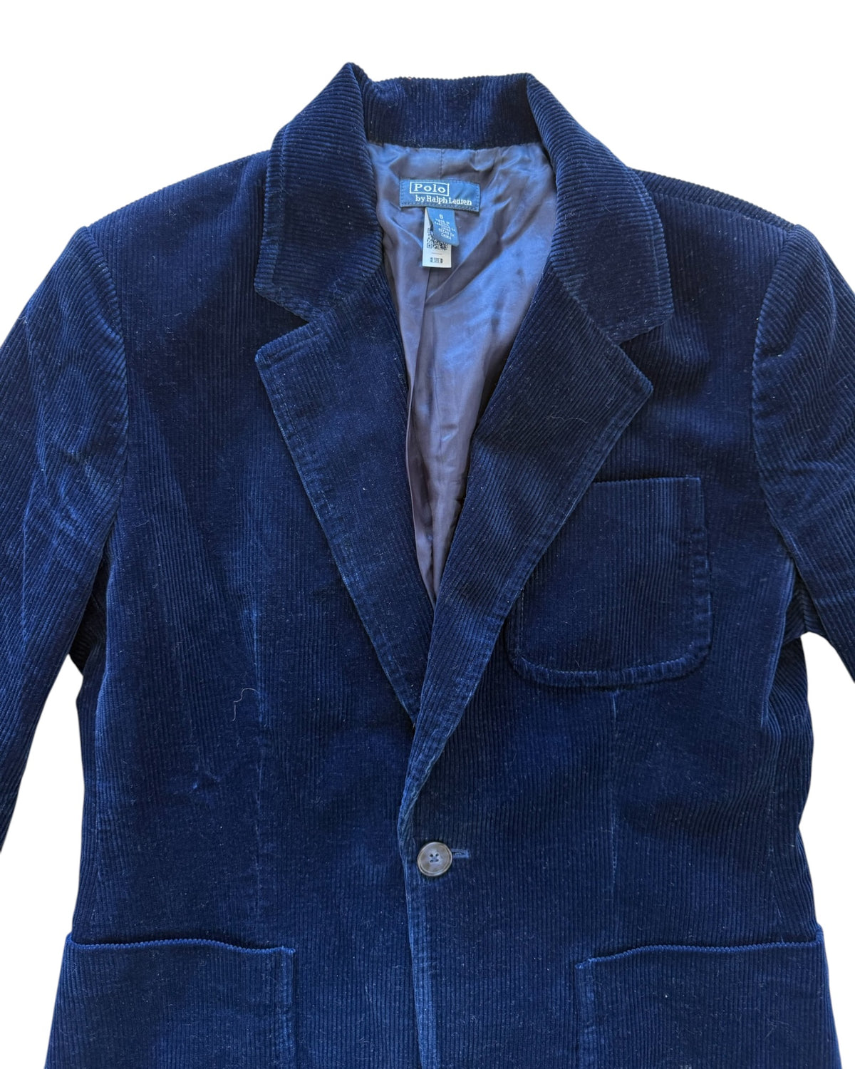 Pre-Loved POLO Ralph Lauren Blue Corduroy Blazer