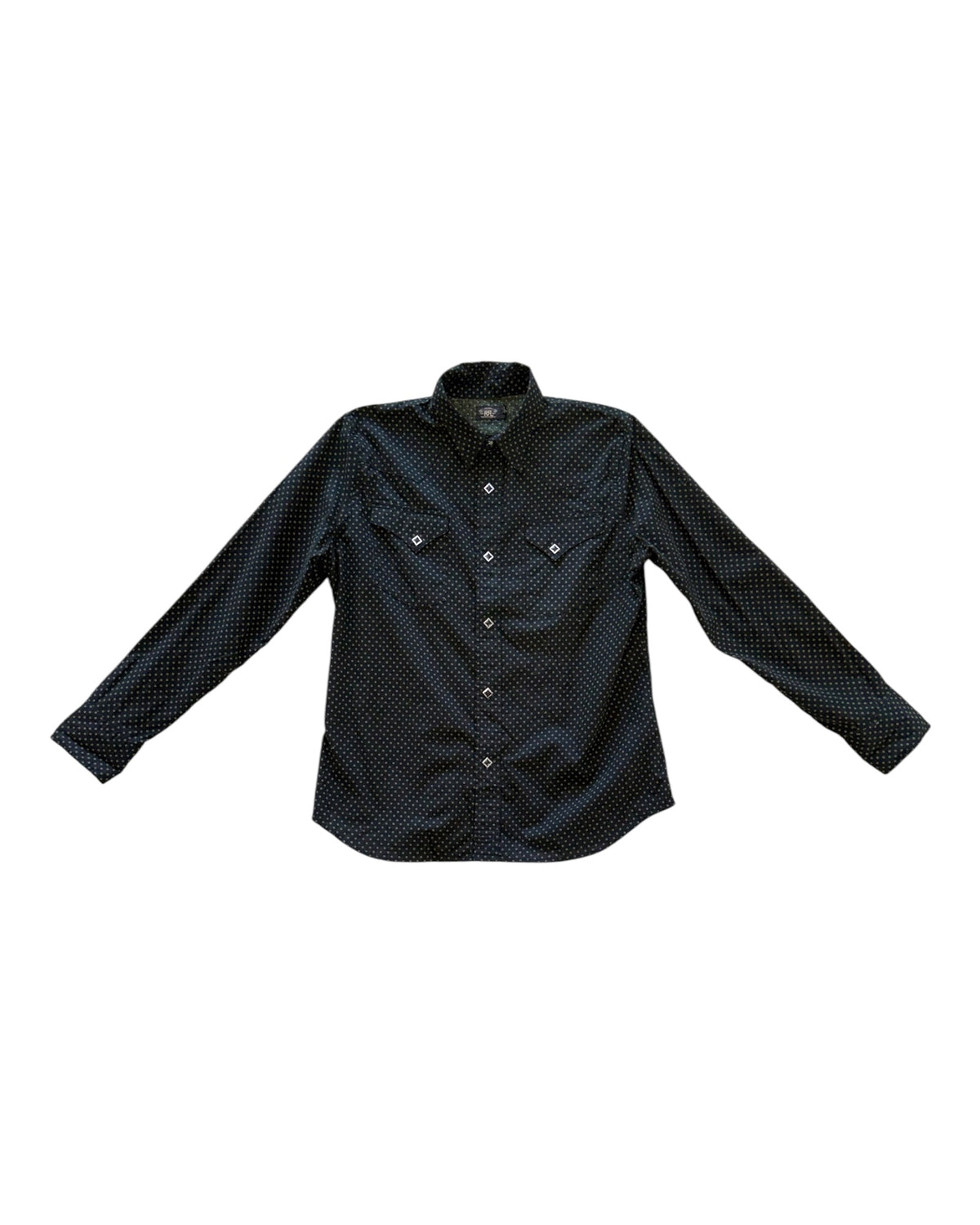 Pre-Loved RRL Ralph Lauren Black and Yellow Western Shirt