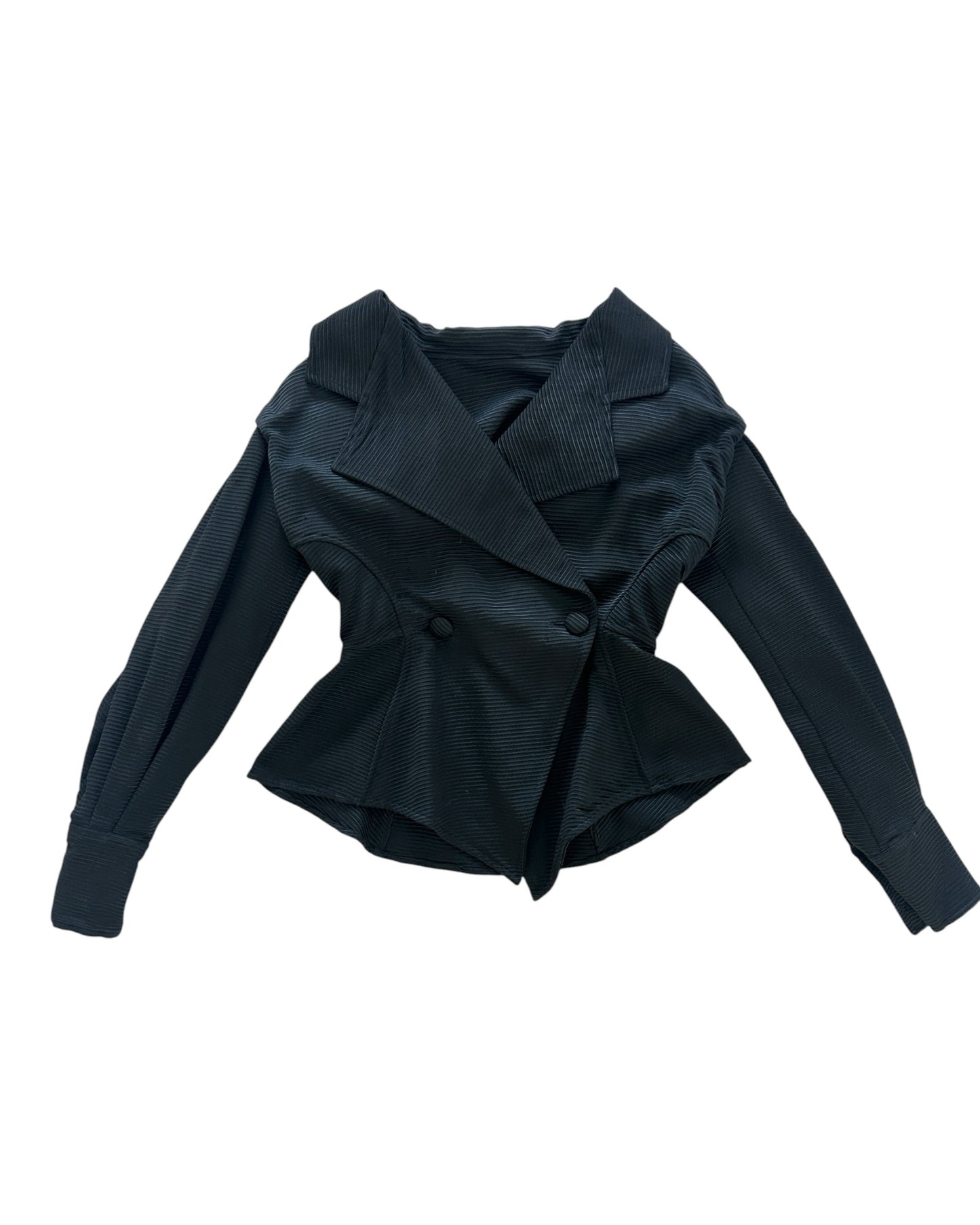 Vintage Structured Black Evening Jacket