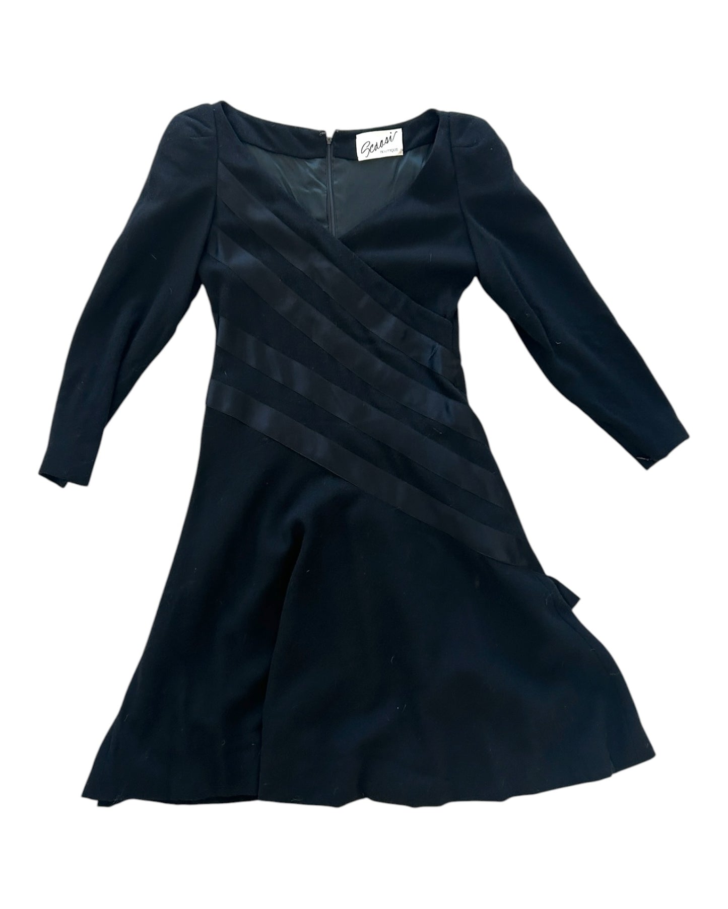 Vintage Scaasi Black Cocktail Dress