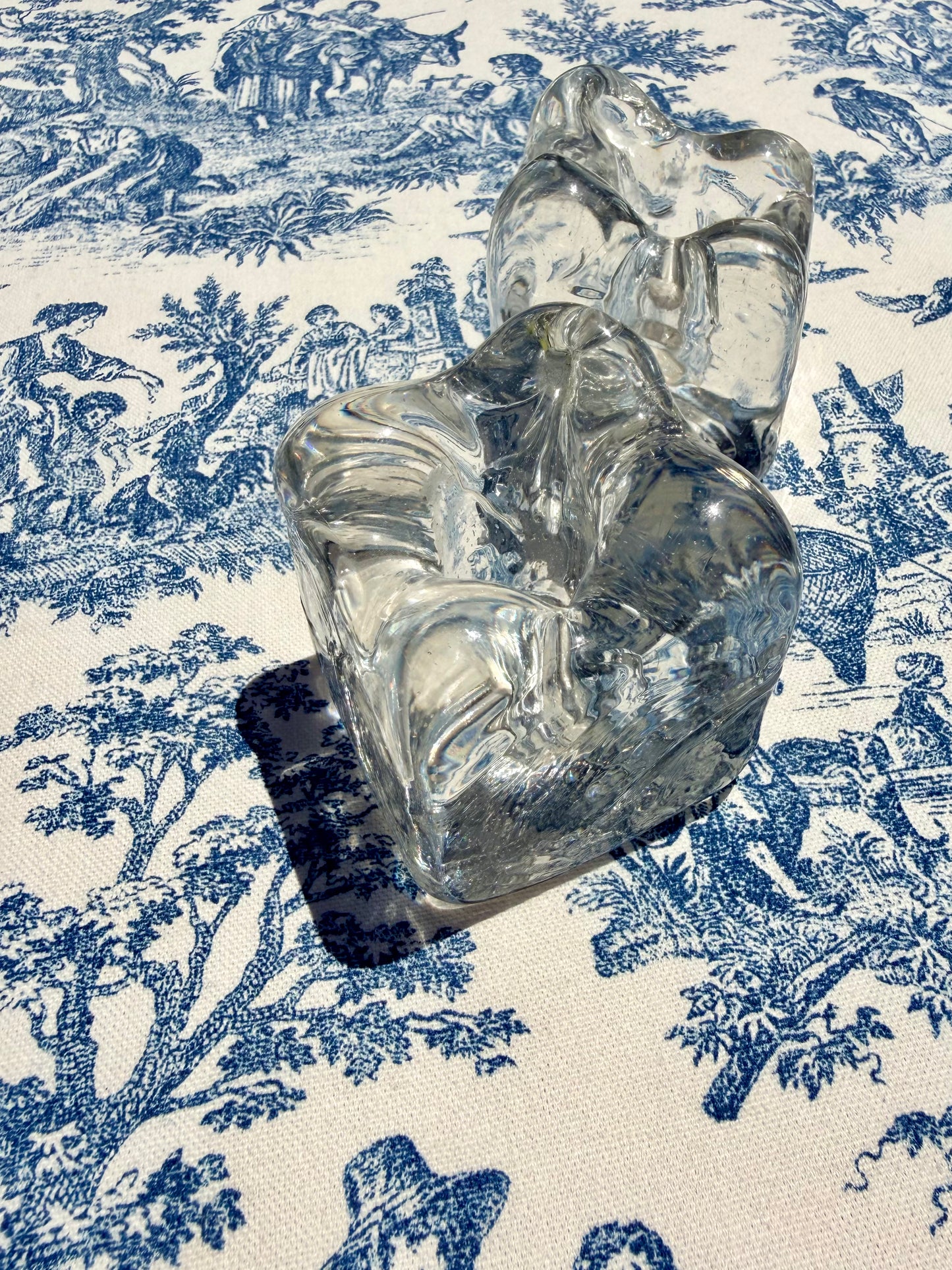 Vintage Glass Candle Holders