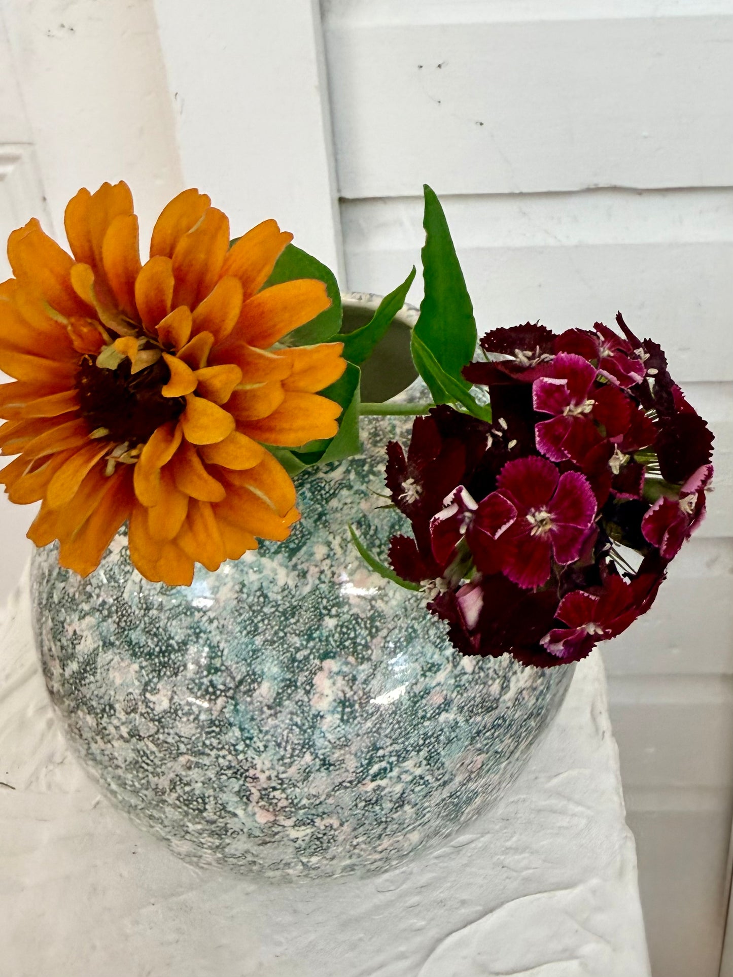 Vintage 1980s Speckled Urn