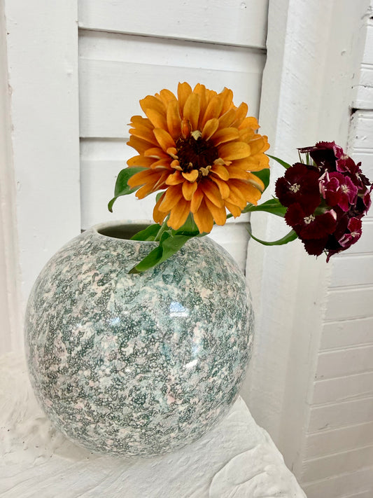 Vintage 1980s Speckled Urn