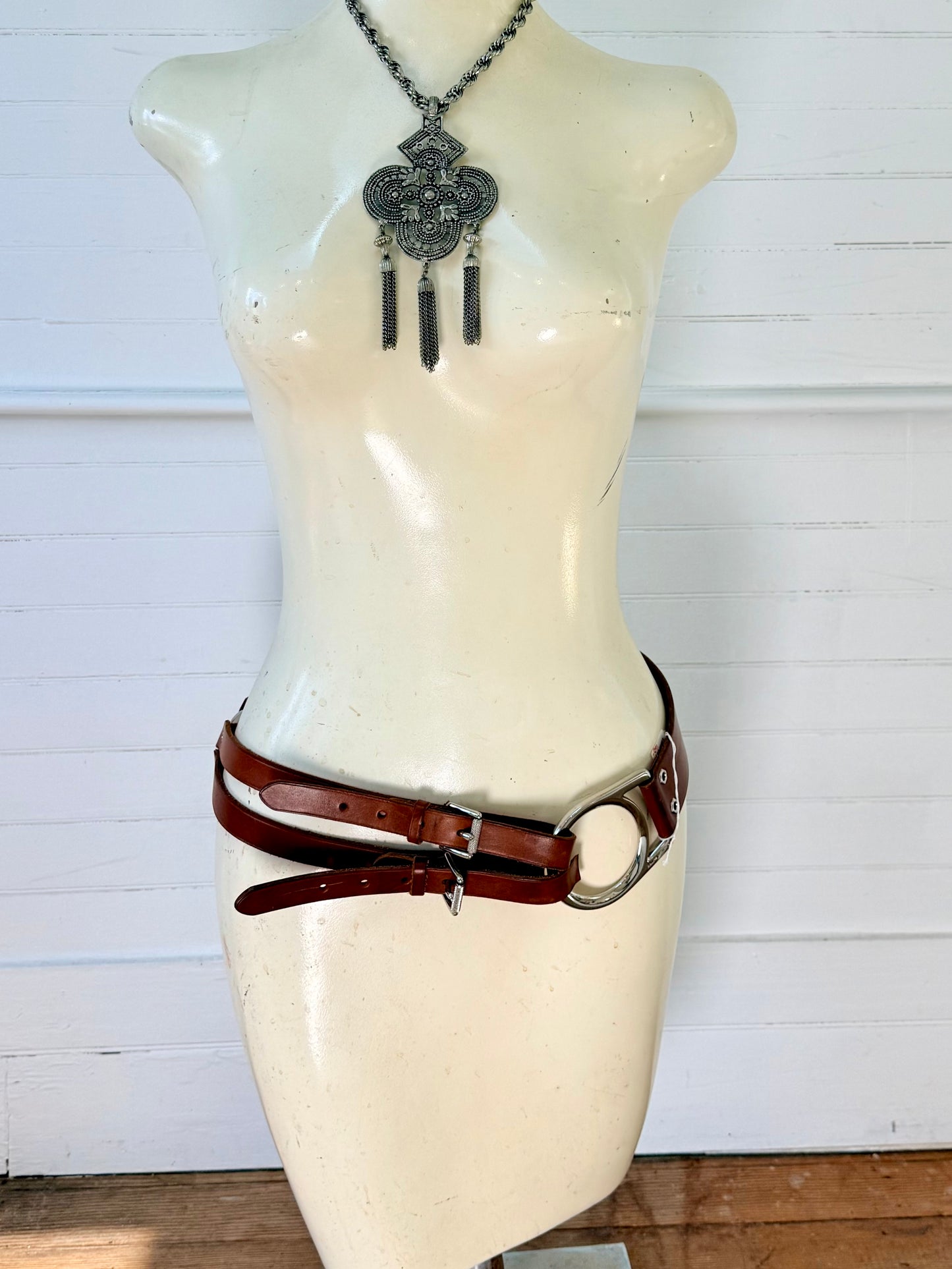 Vintage Ralph Lauren Brown Leather Waist Belt