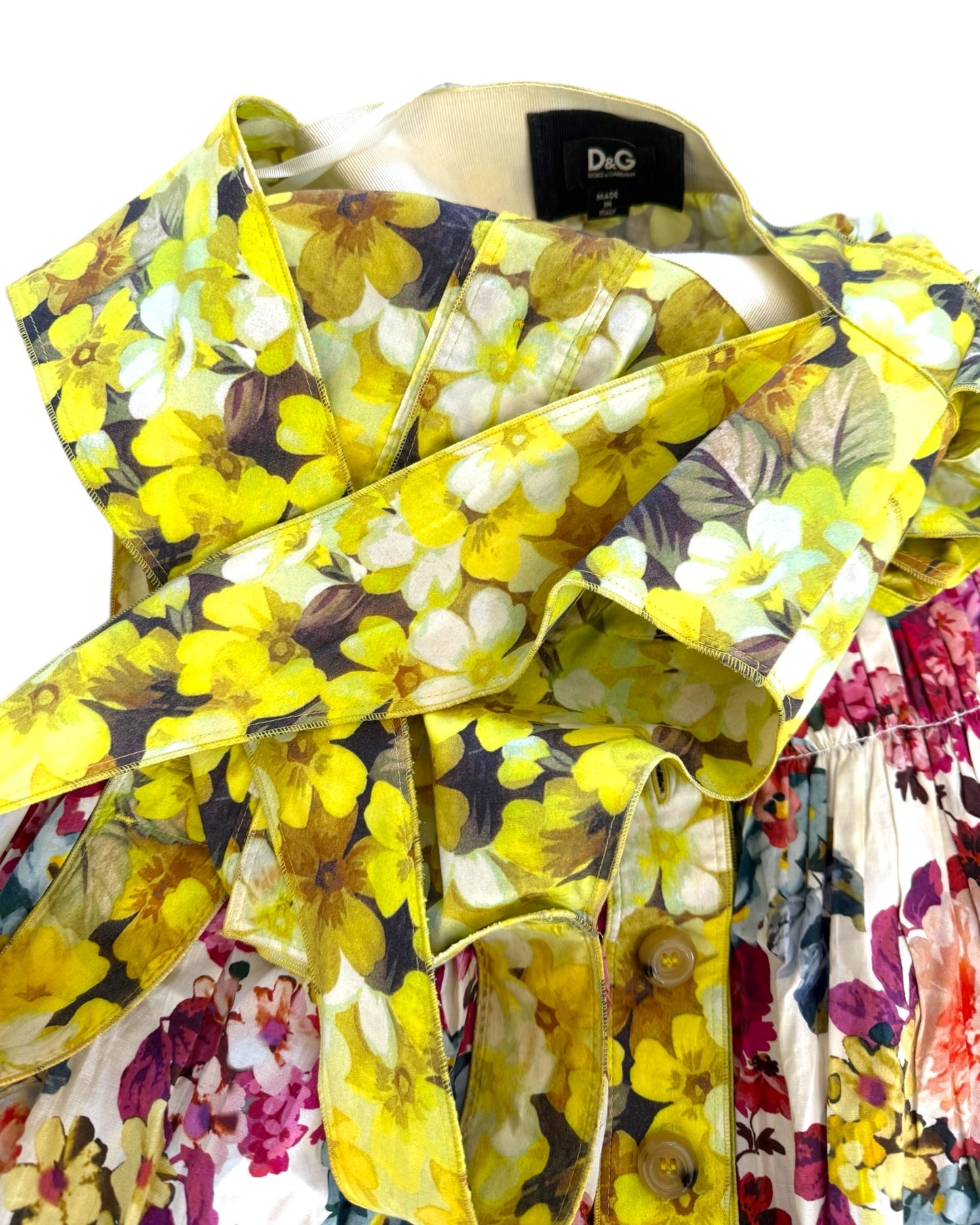 Vintage D&G Floral Mini Shirt Dress