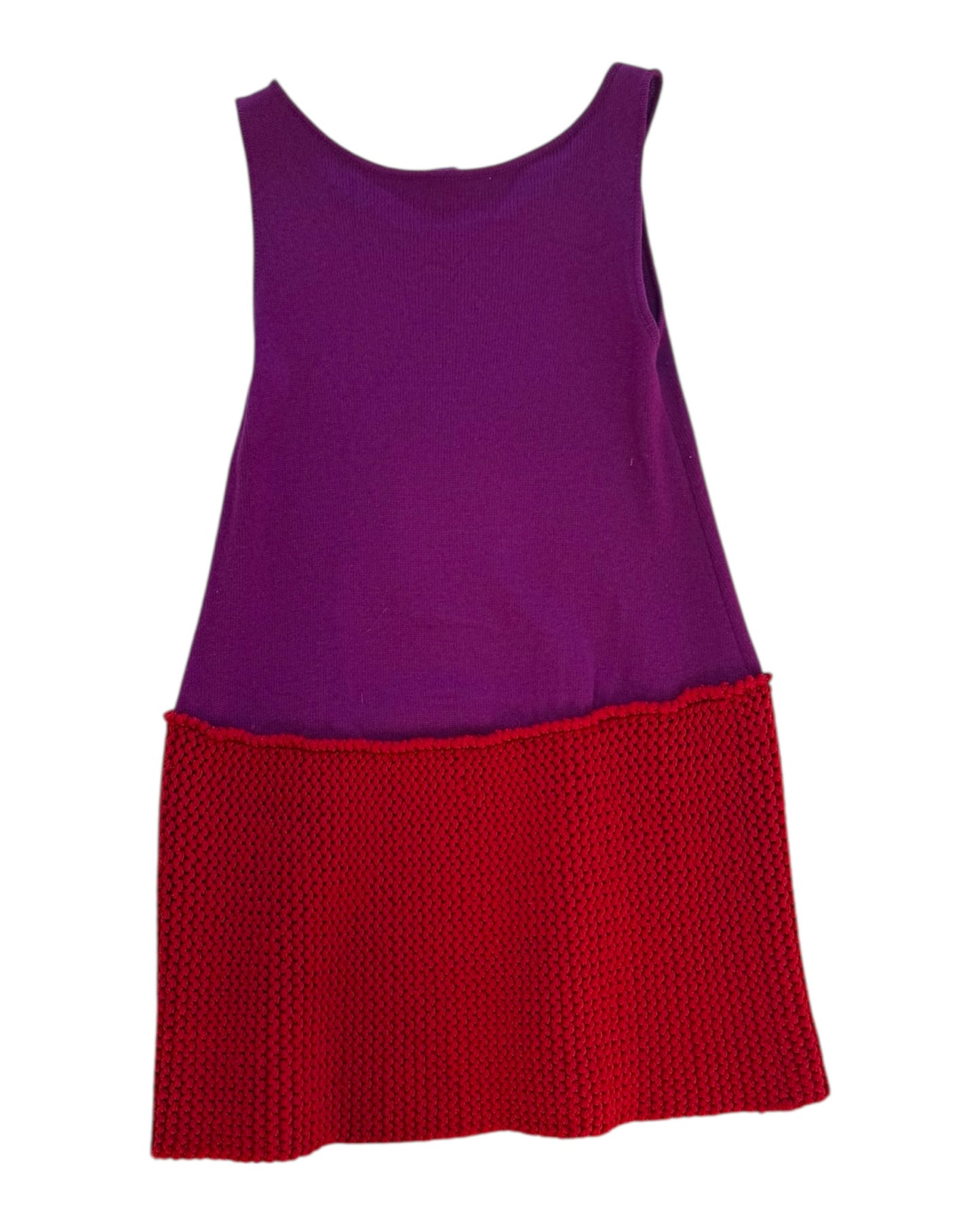 Vintage 2000s Moschino Red and Purple Knit Dress