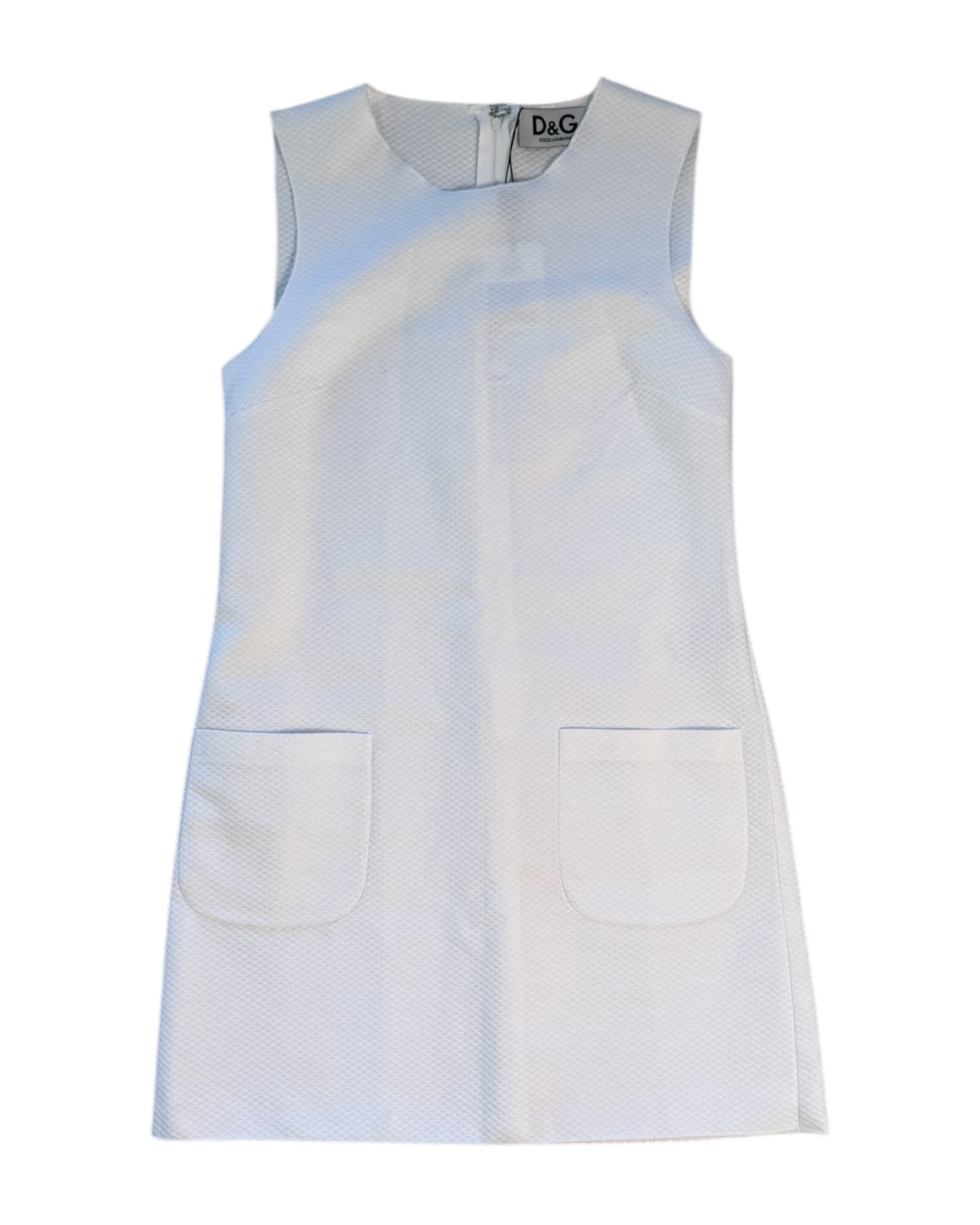 Pre-Loved D&G White Cotton Mini Dress