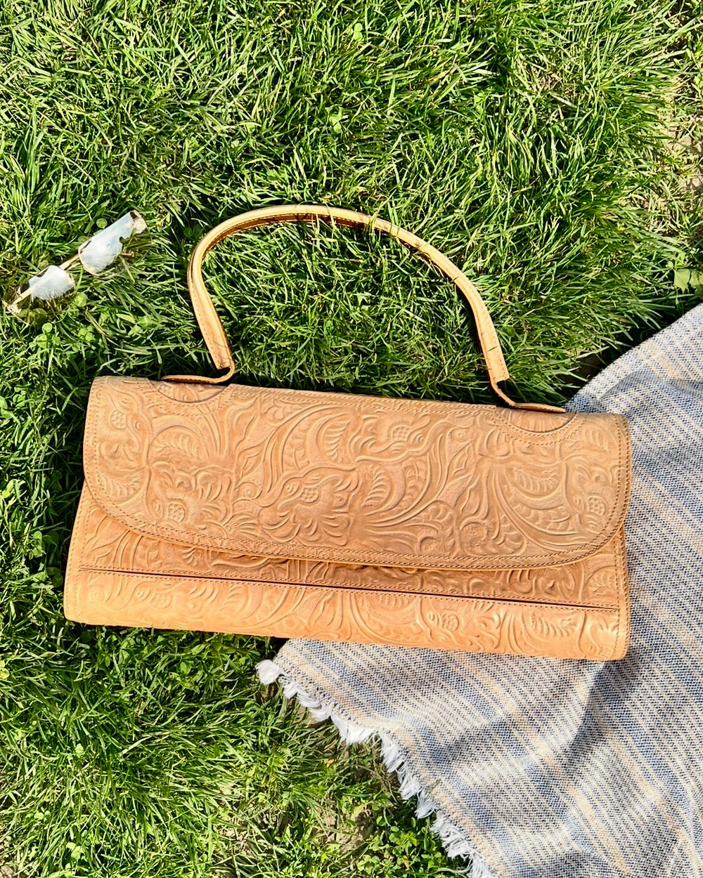 Vintage 2000 Fendi Embossed Western Bag