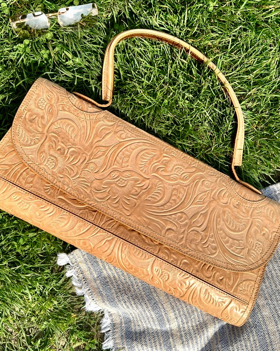 Vintage 2000 Fendi Embossed Western Bag