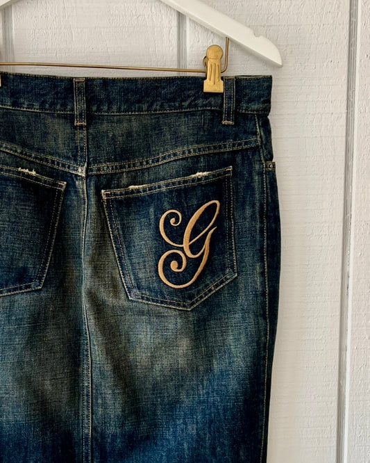Vintage 2001 Gucci Denim Skirt