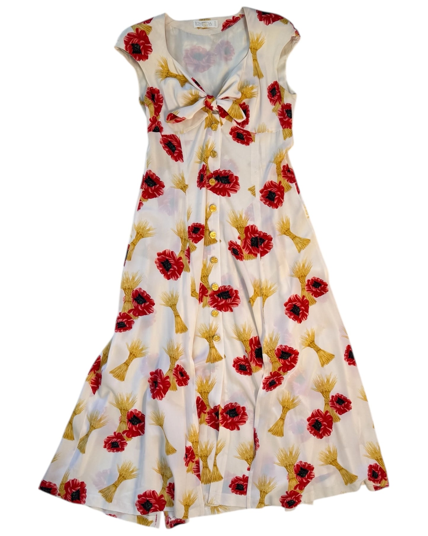Vintage Escada Floral Shirt Dress