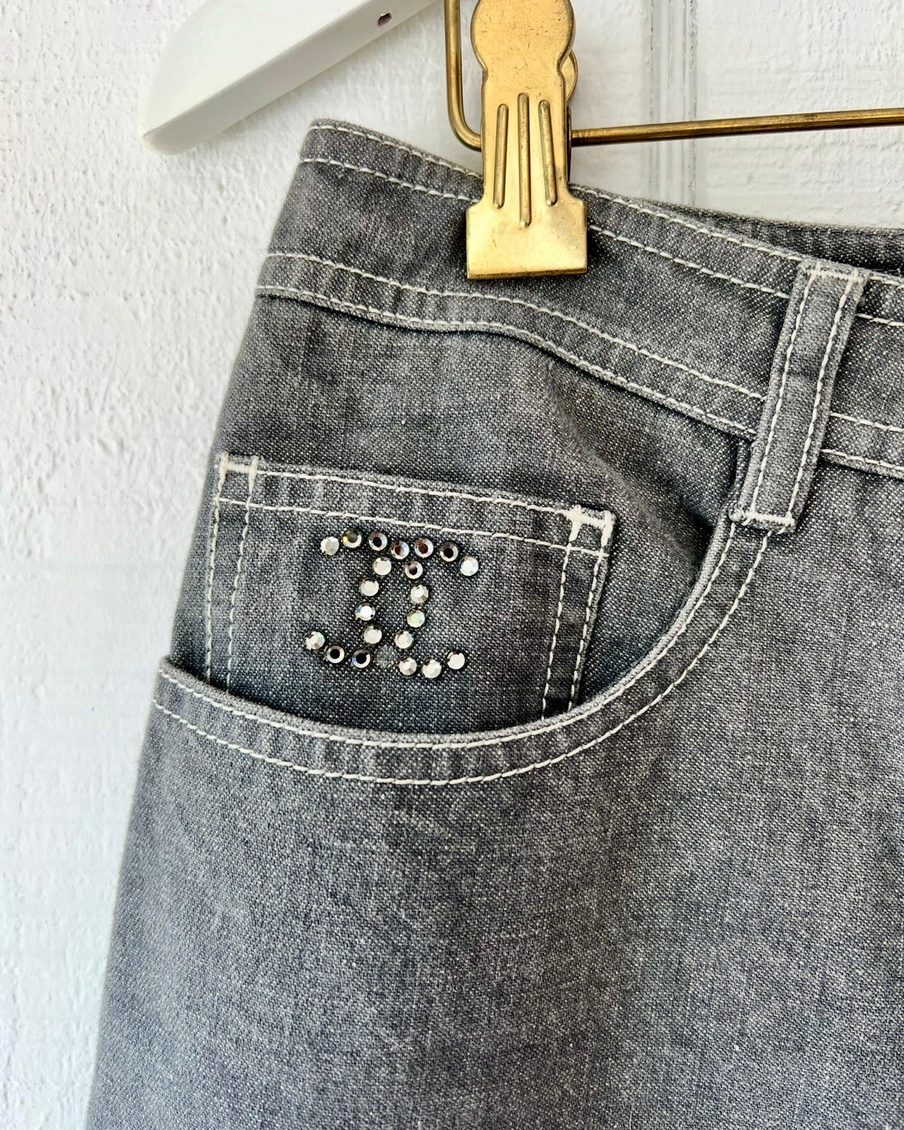 Vintage 2001 Chanel Wide Leg Jeans