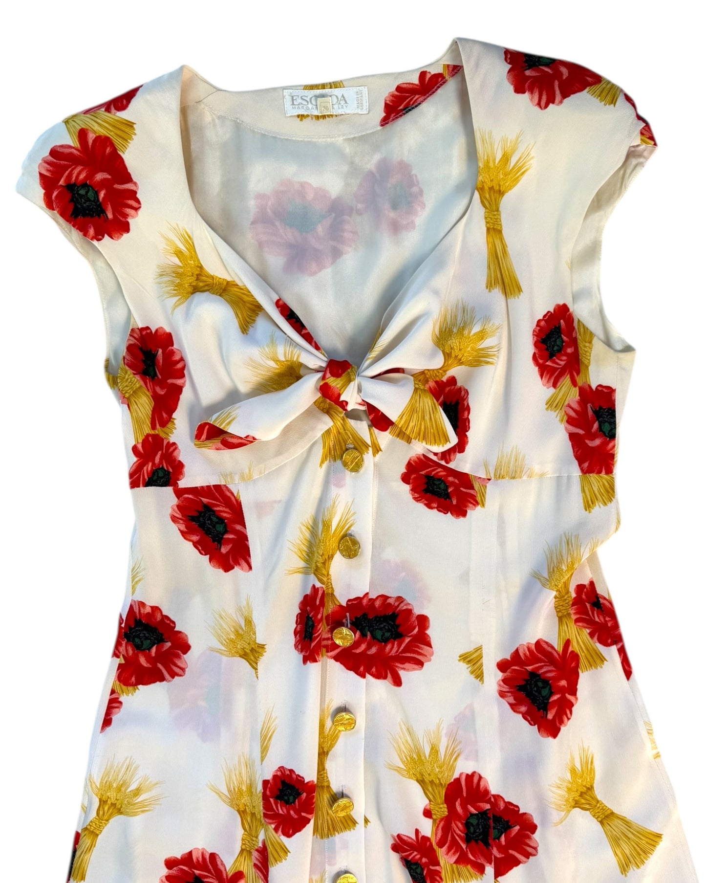 Vintage Escada Floral Shirt Dress