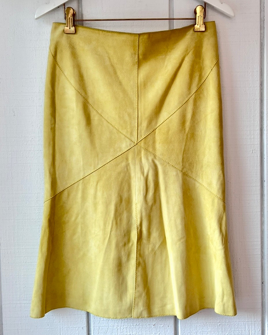 Vintage Valentino Suede Knee-Length Skirt