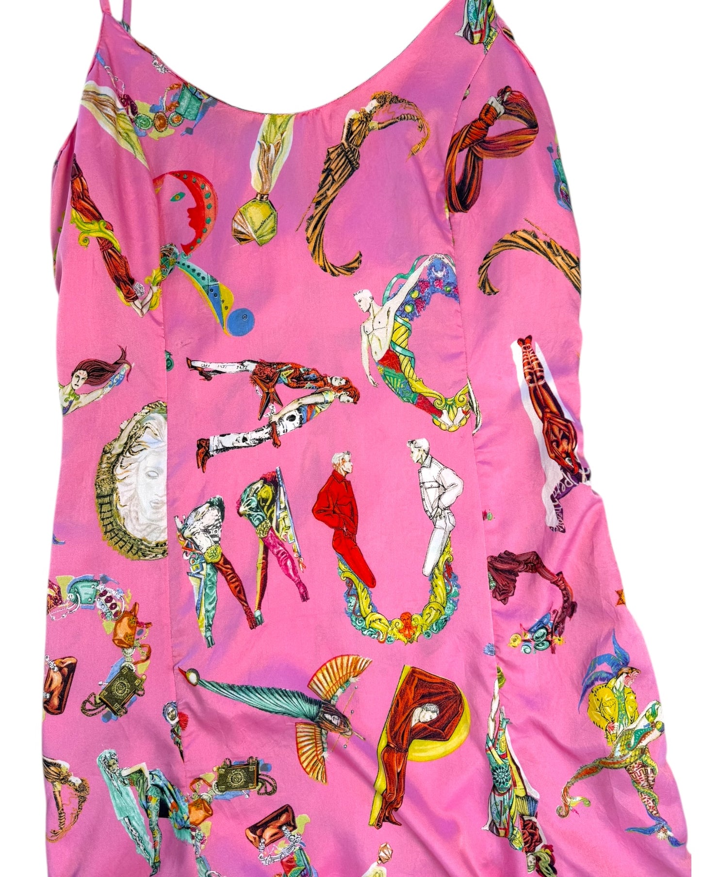 Vintage 2005 Versace Pink Alphabet Dress