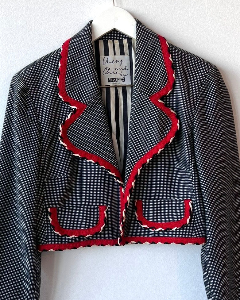Vintage 1990's Moschino Cropped Blazer