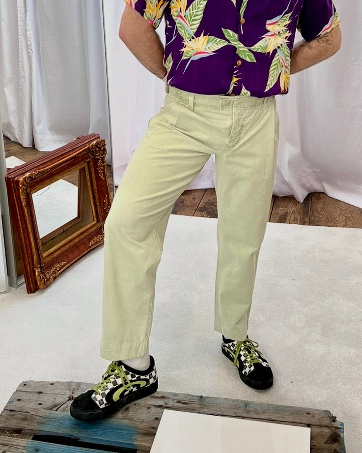Vintage D&G Mint Green Wide-Leg Pants