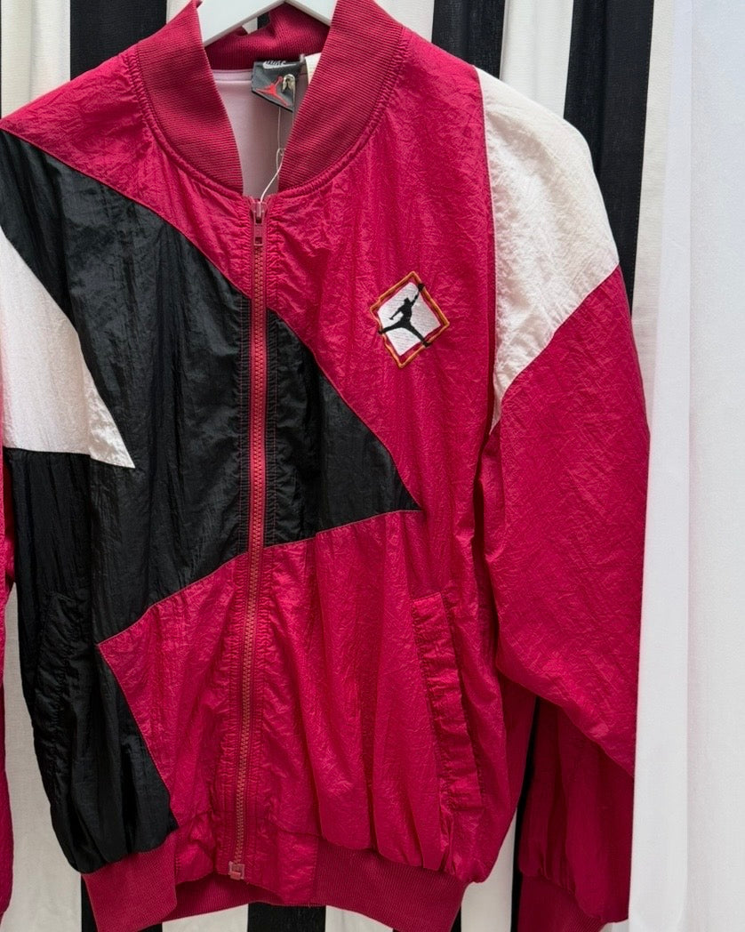 Vintage Jordan by Nike Red and Black Windbreaker Jacket