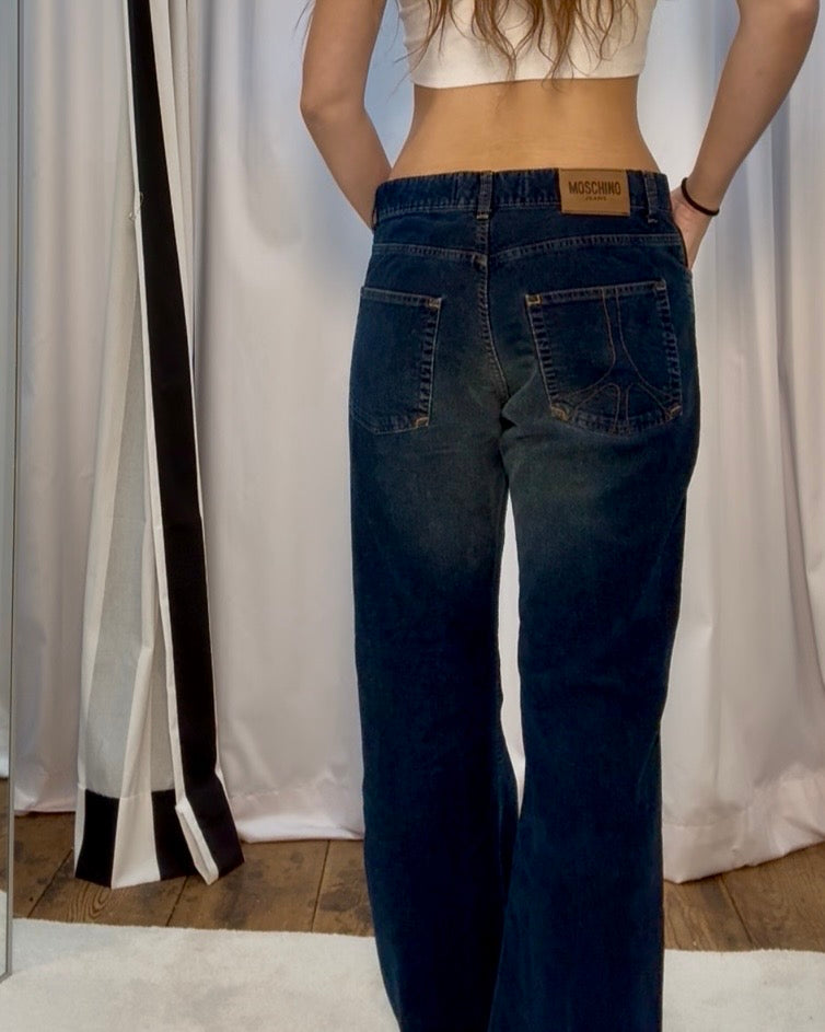 Vintage 2000s Moschino Wide Leg Jeans