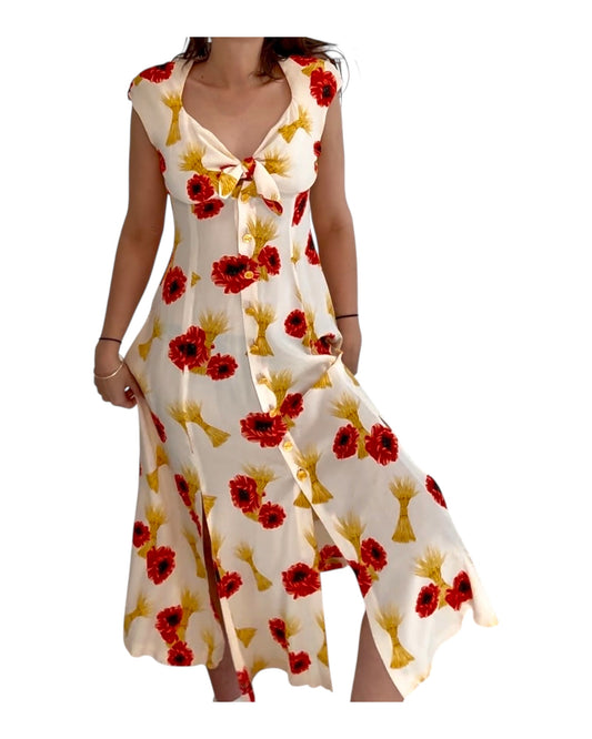 Vintage Escada Floral Shirt Dress