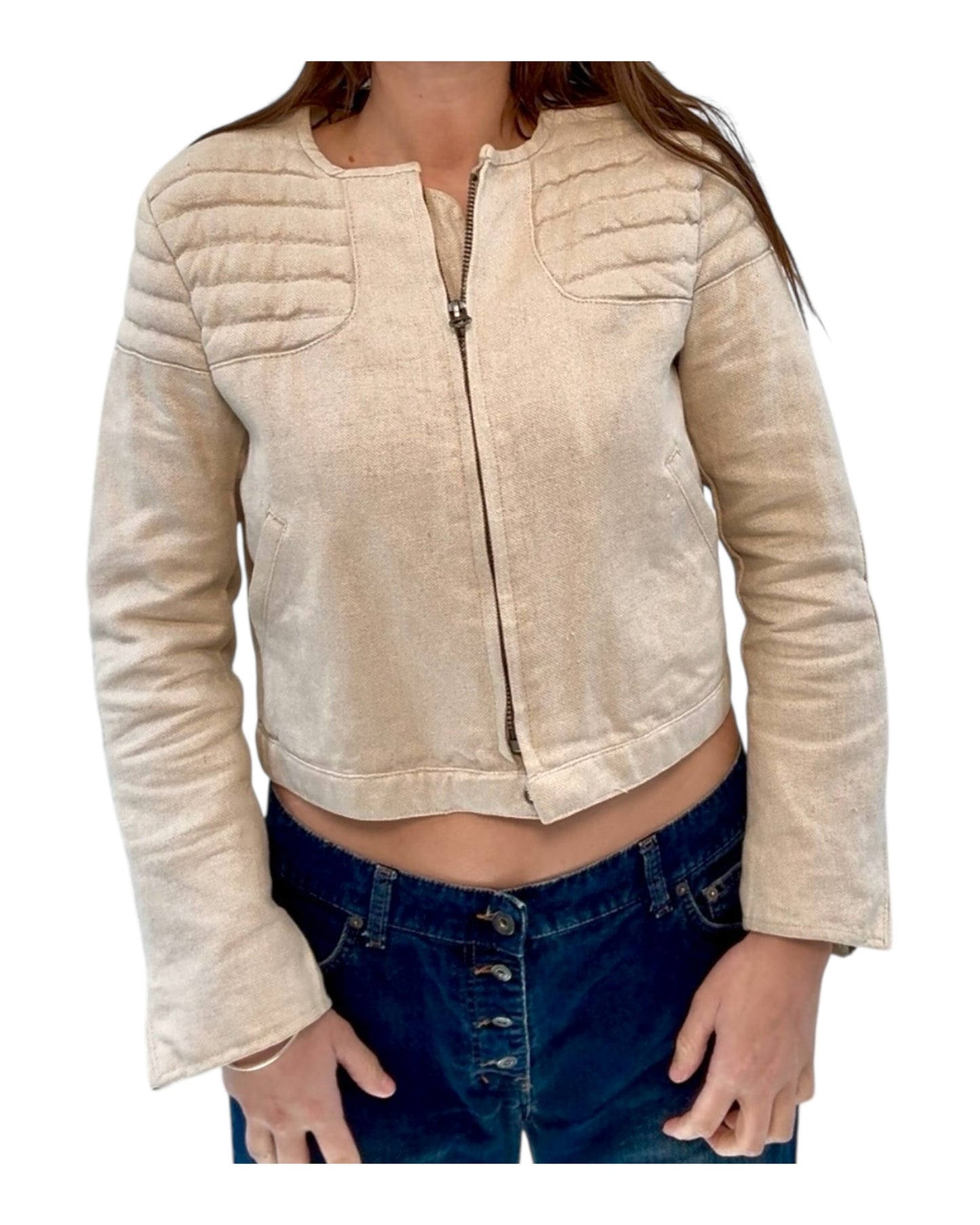 Pre-Loved Unsigned Cotton Biker Jacket