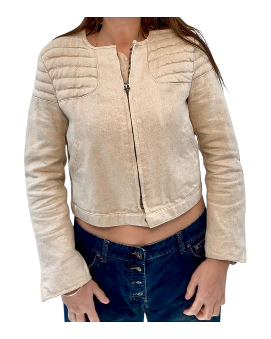 Pre-Loved Unsigned Cotton Biker Jacket
