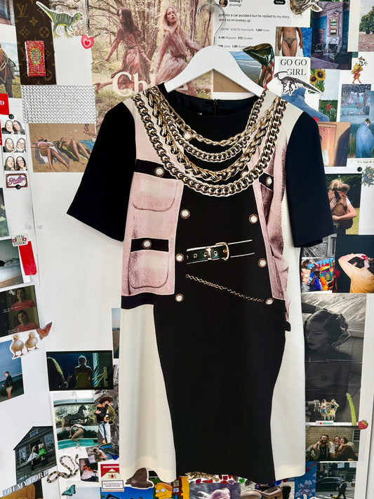Vintage Moschino Graphic Print Dress