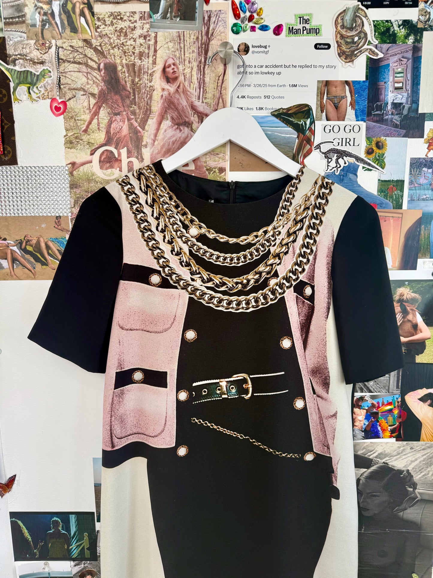 Vintage Moschino Graphic Print Dress