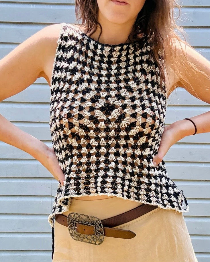 SED PAZ Handmade Knit Top using Recycled Yarn