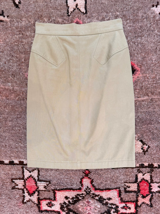 Vintage Alaïa Tan Mini Skirt