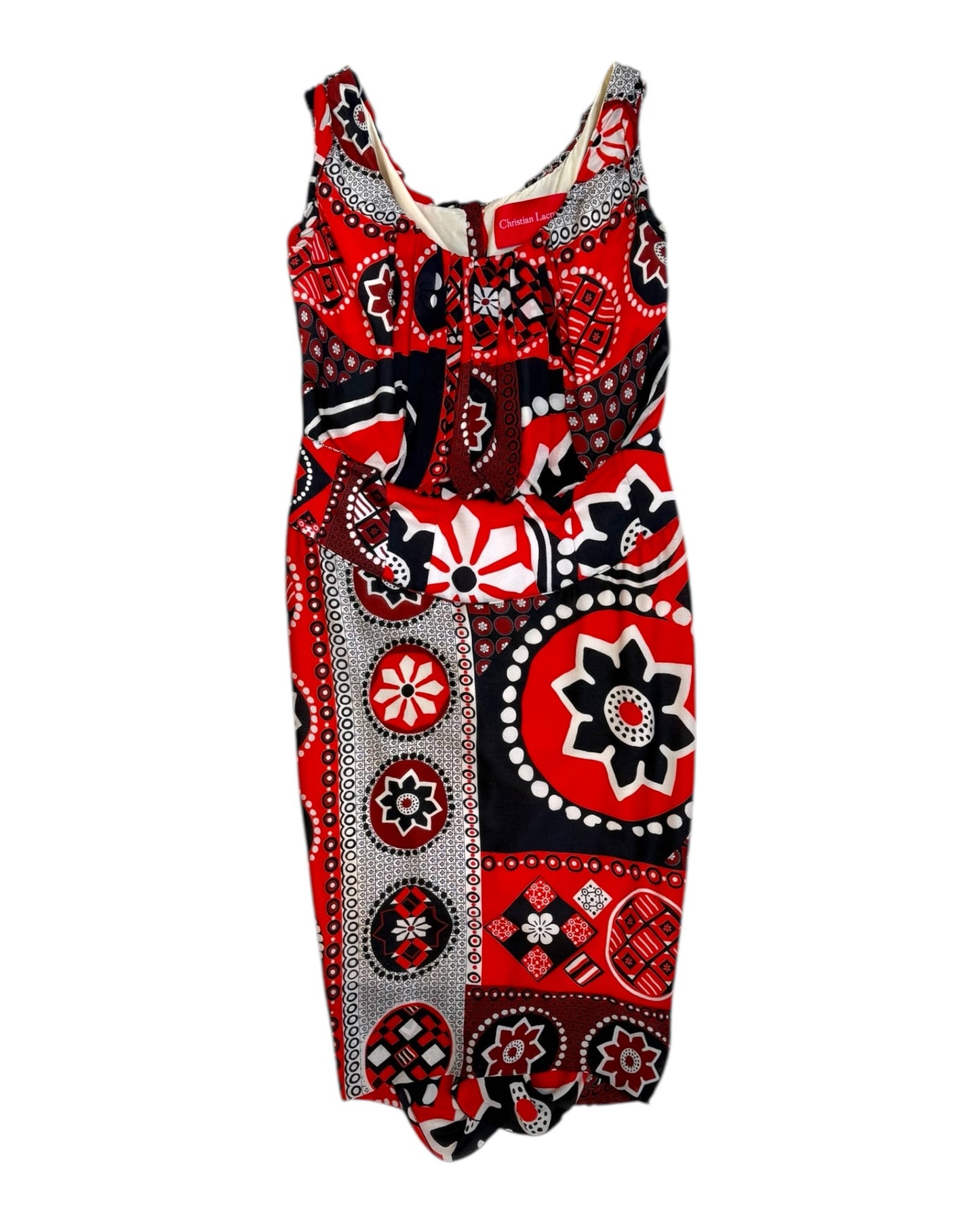 Vintage Cristian Lacroix Red Print Dress