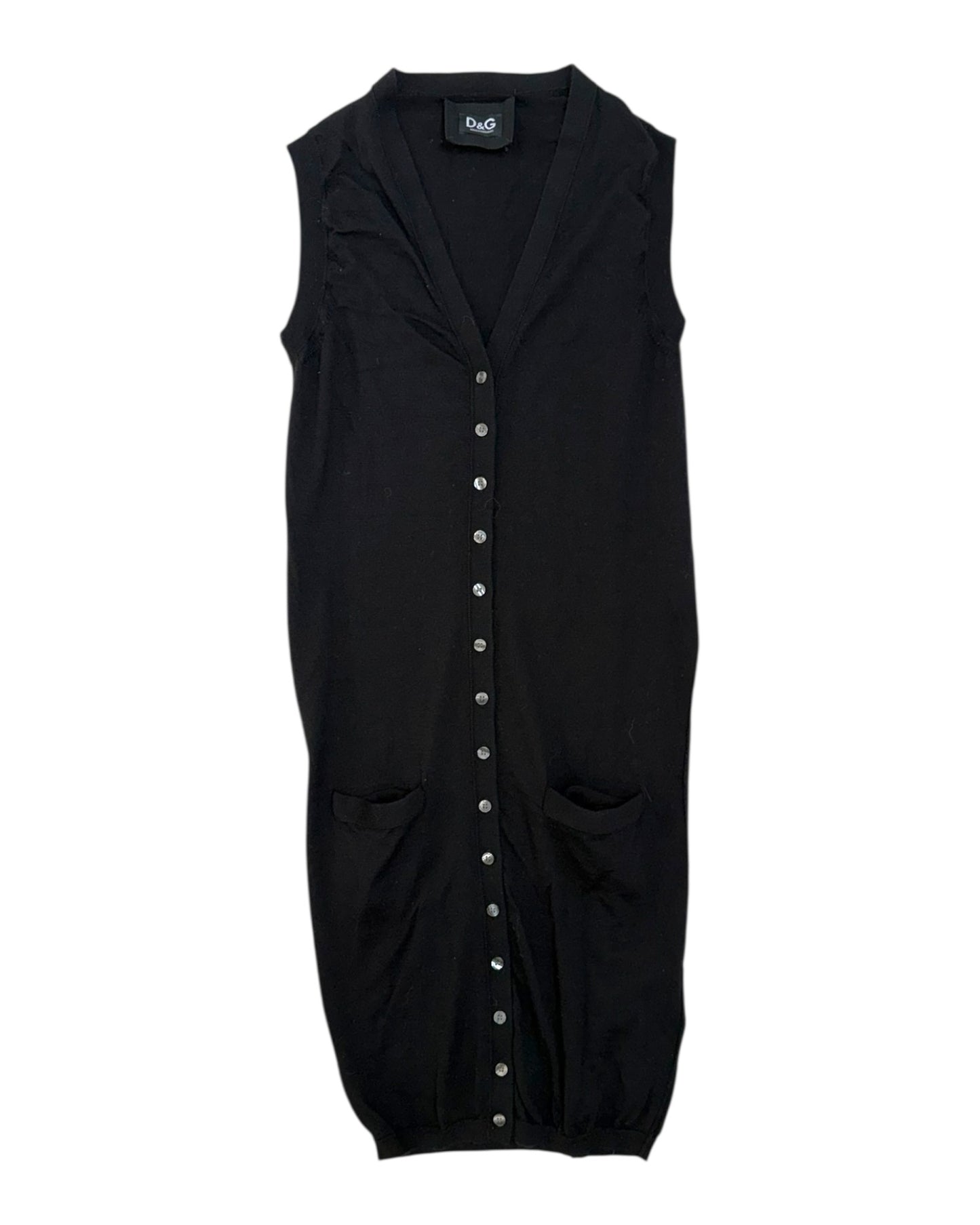 Vintage D&G Black Knit Tank Dress