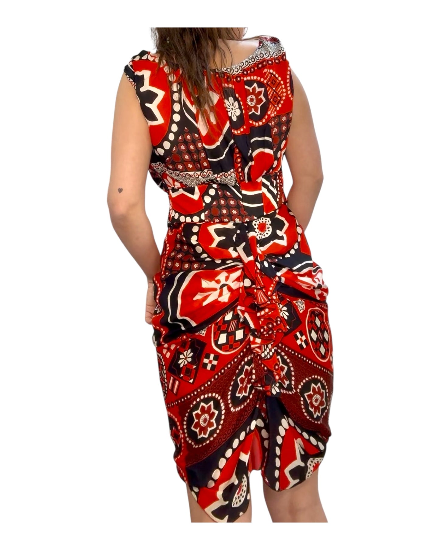 Vintage Cristian Lacroix Red Print Dress