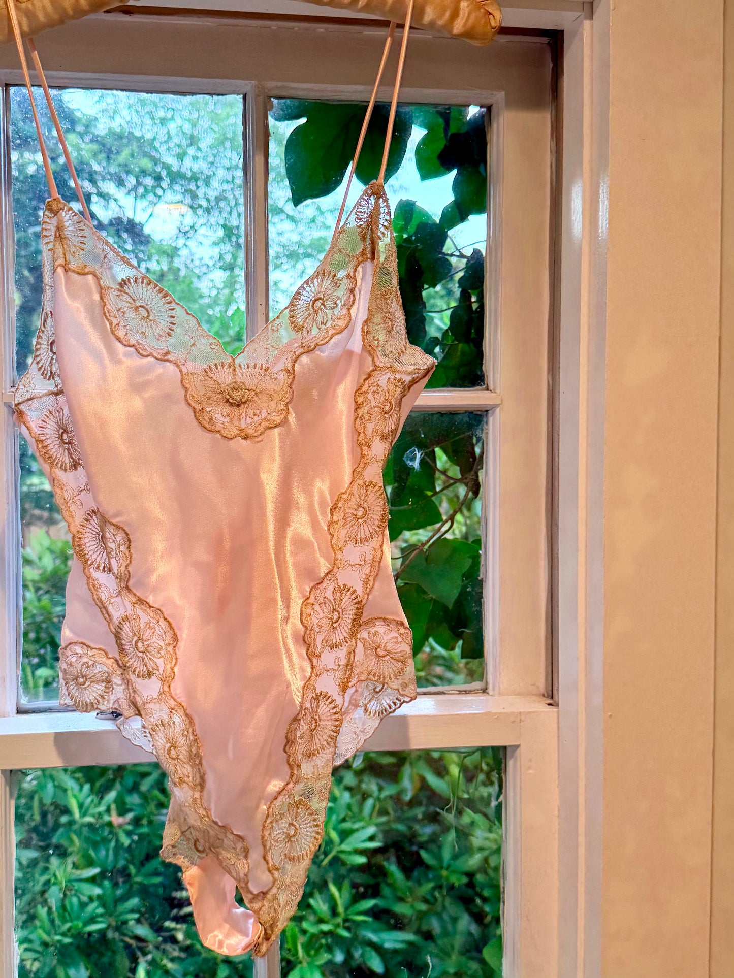 Vintage Victoria's Secret Pink Lace Bodysuit