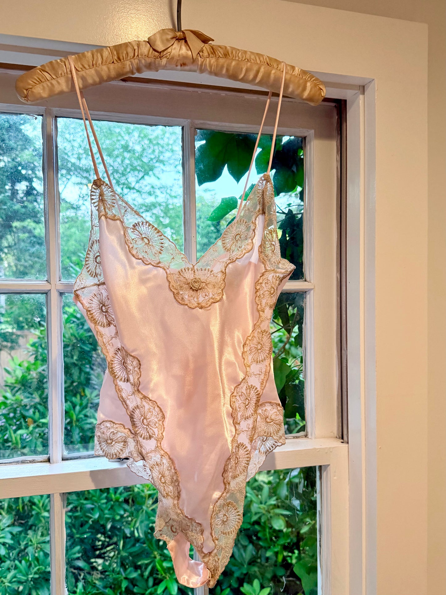 Vintage Victoria's Secret Pink Lace Bodysuit