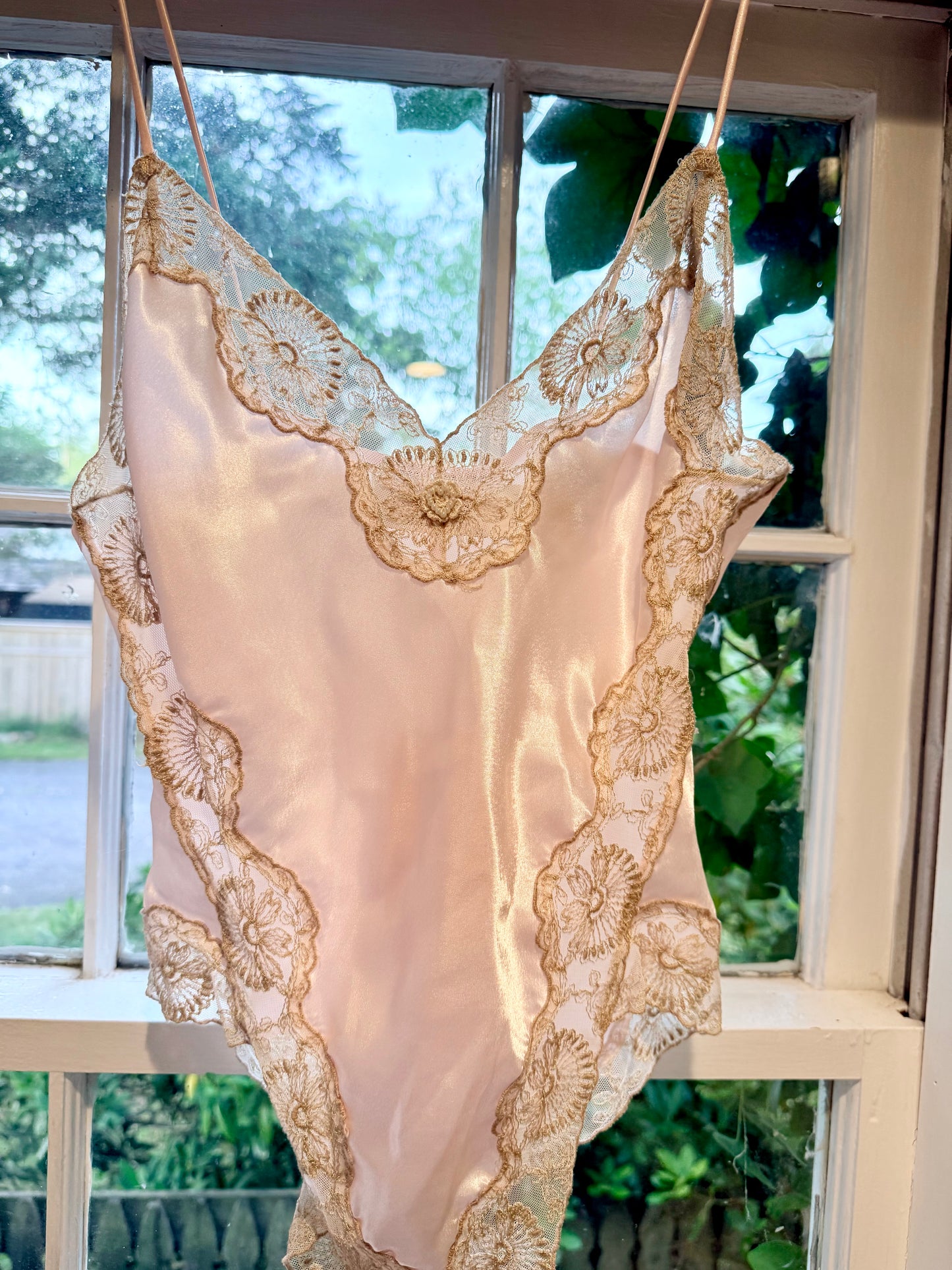 Vintage Victoria's Secret Pink Lace Bodysuit