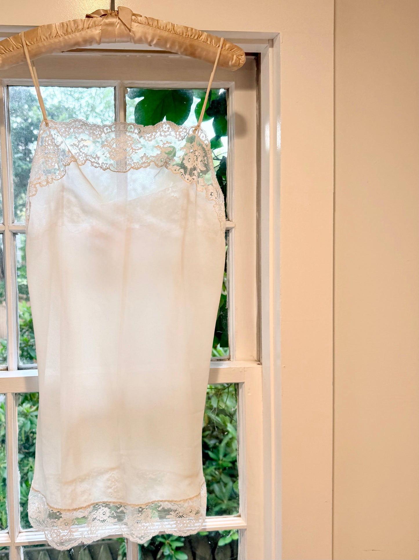 Vintage Saks Fifth Avenue Ecru Sheer Lingerie Dress