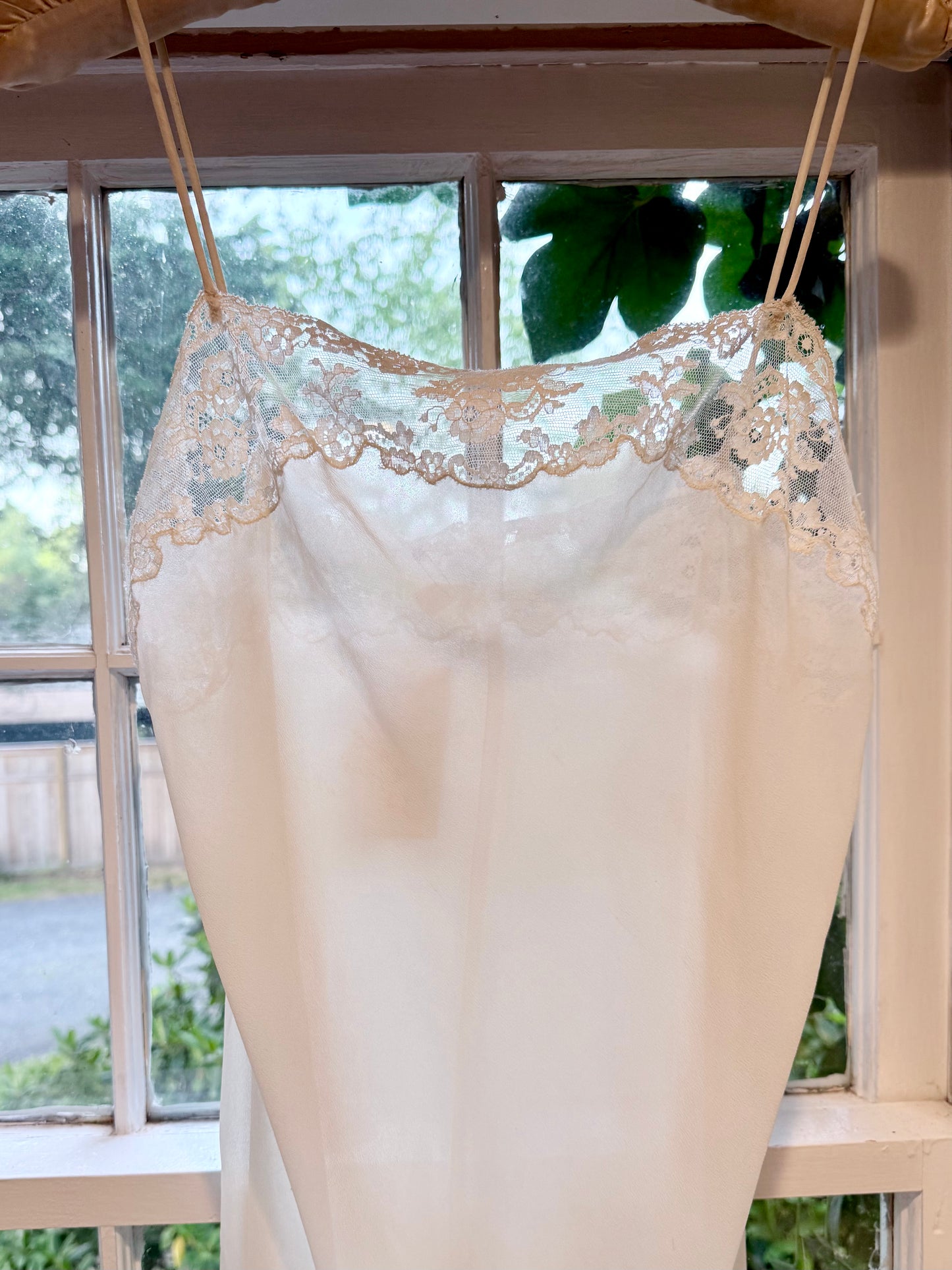 Vintage Saks Fifth Avenue Ecru Sheer Lingerie Dress