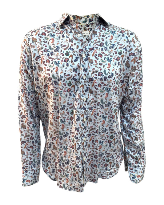 Vintage Etro Blue Paisley Shirt