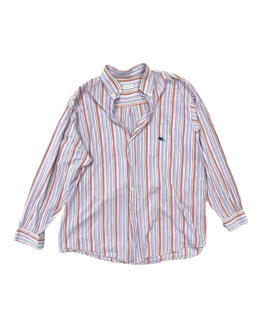 Vintage Etro Pink Multicolor Stripe Top
