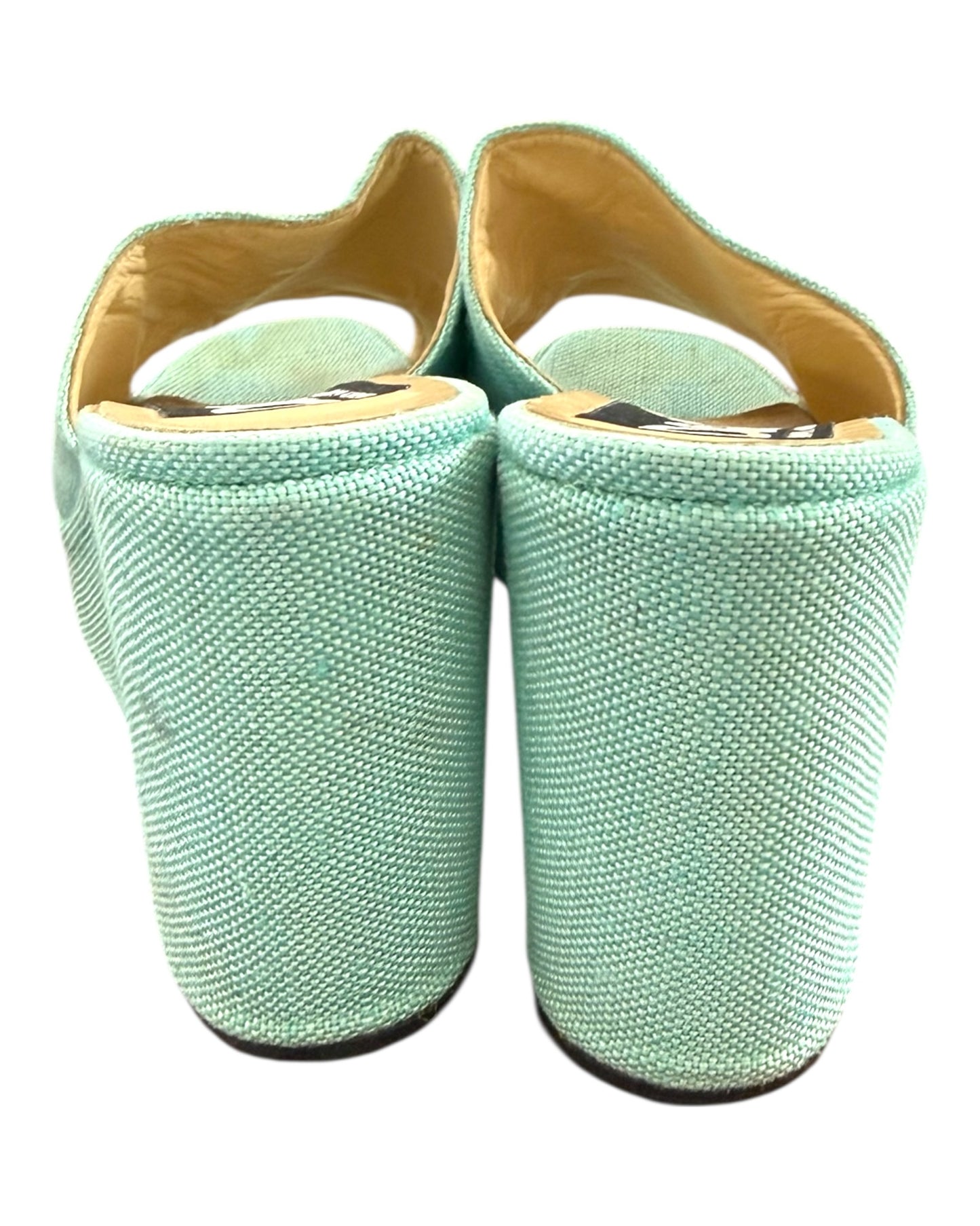 Vintage D&G Blue Floral Wedges