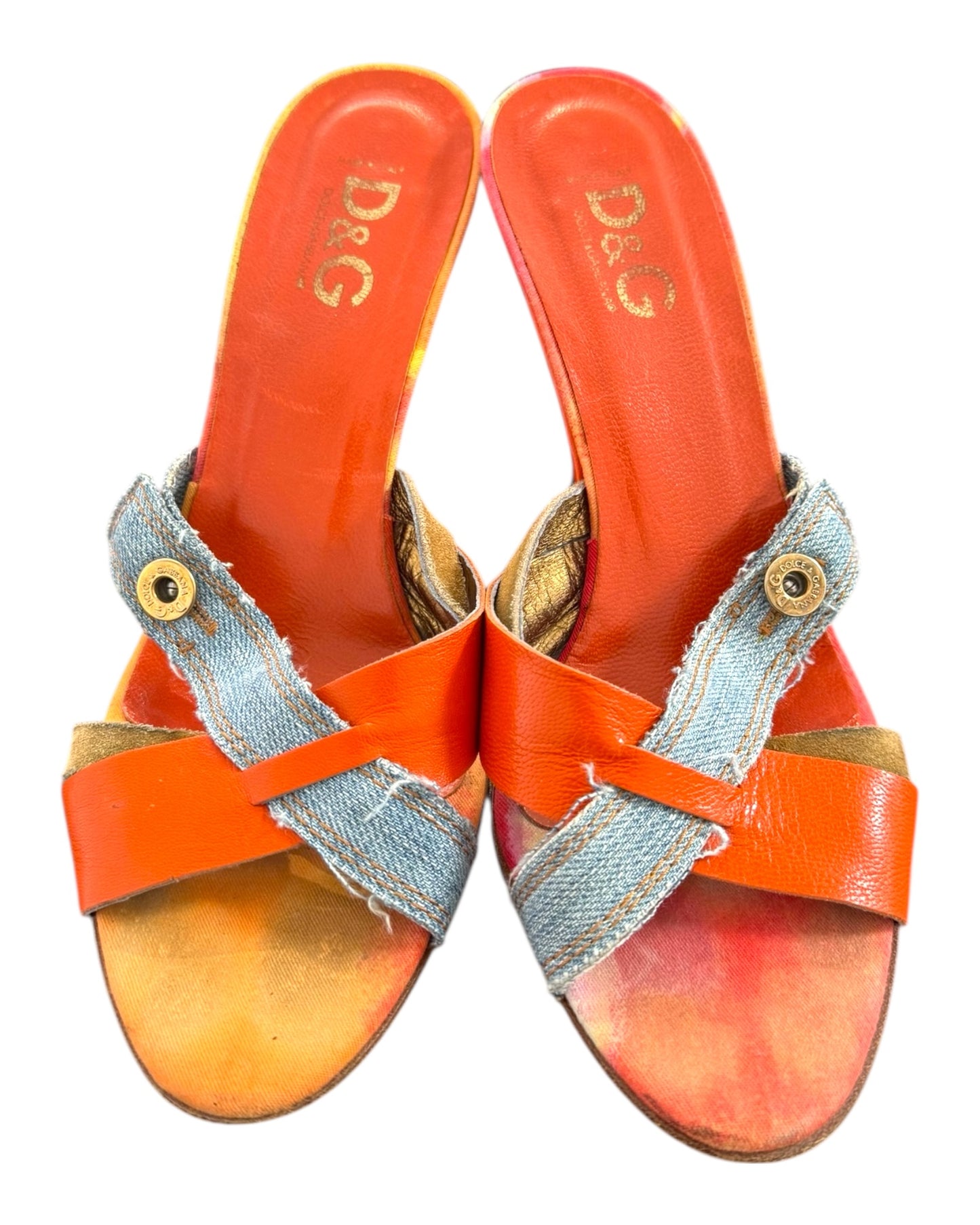 Vintage D&G Orange Sandals