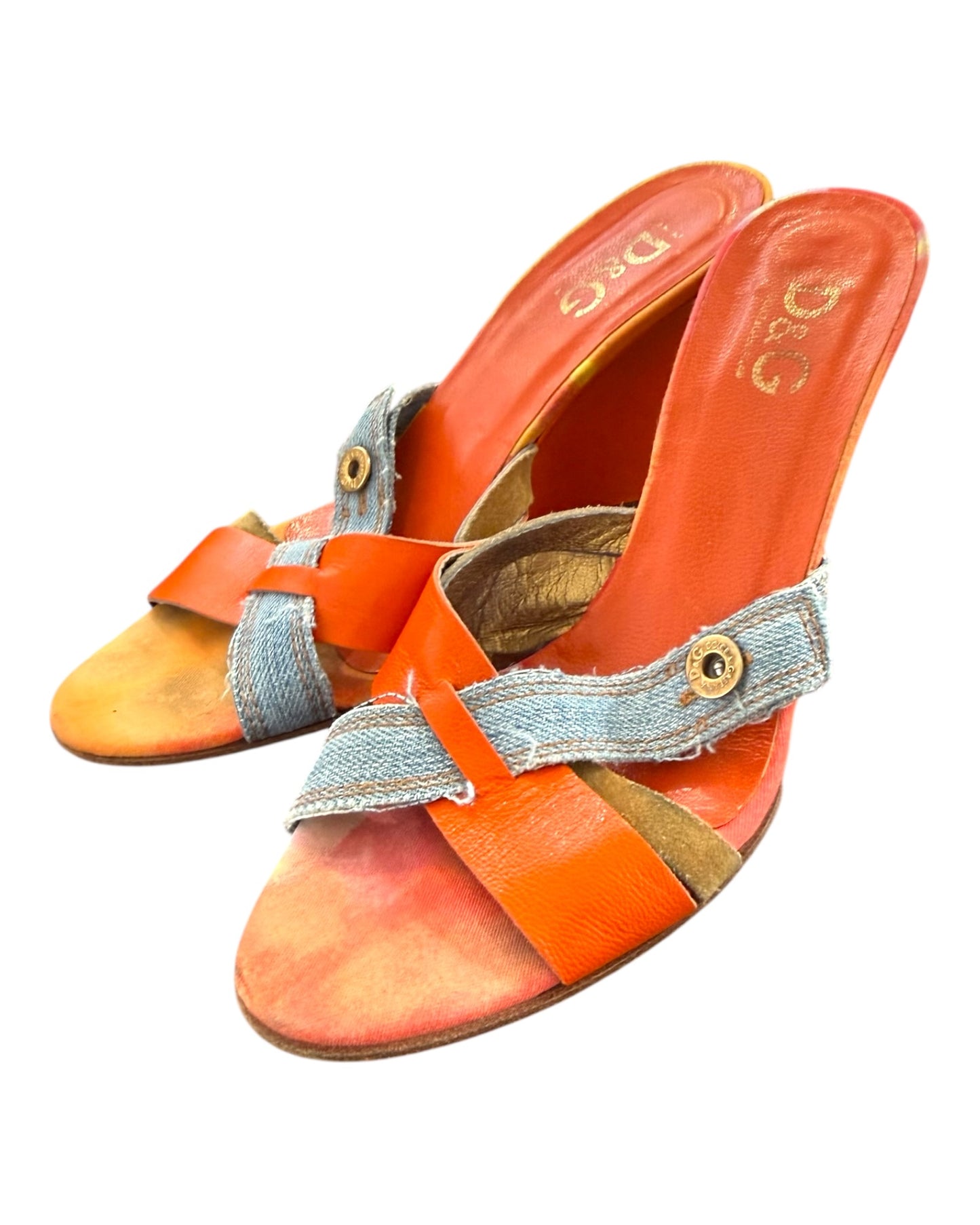Vintage D&G Orange Sandals